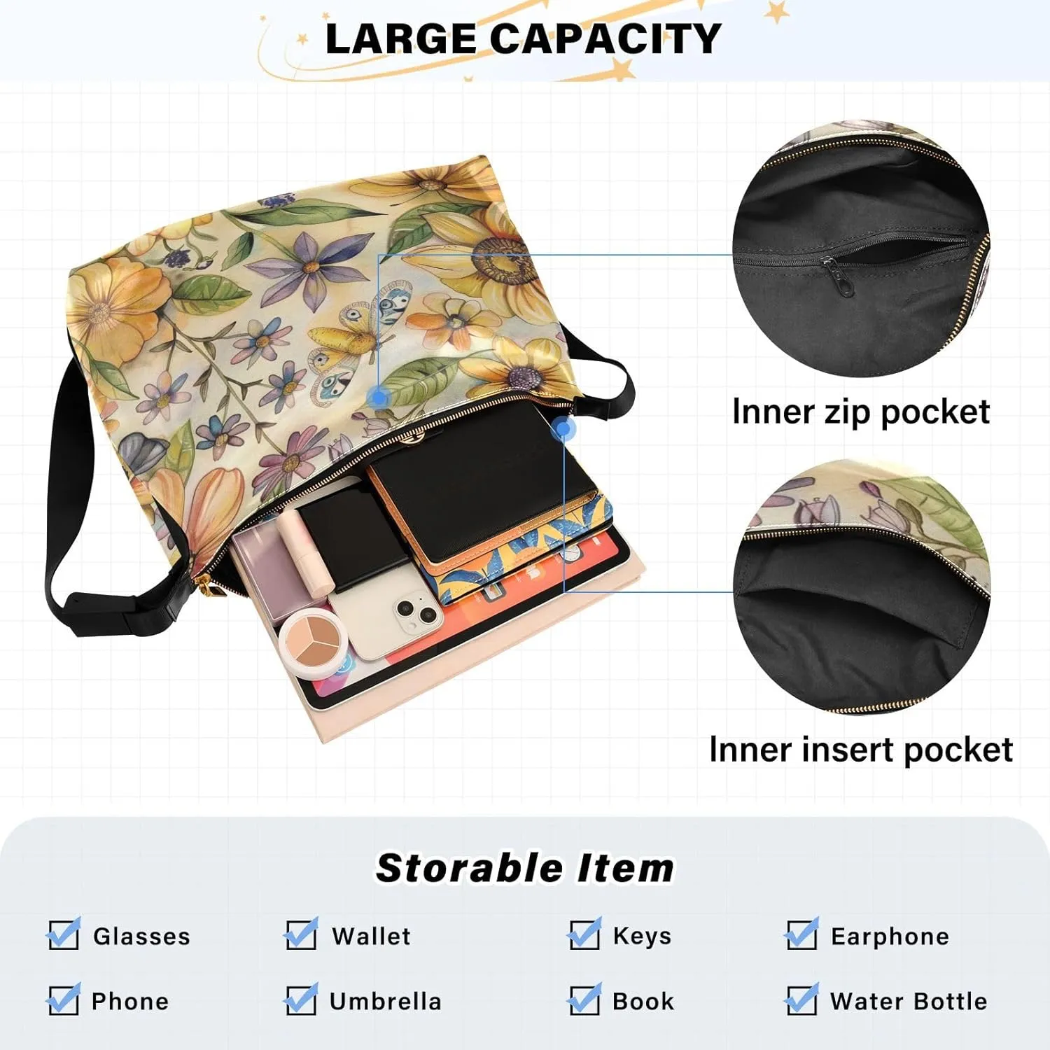 Leather Crossbody Bag for Women,Leather Crossbody Purse Leather Tote Bag Lady Shoulder Bag