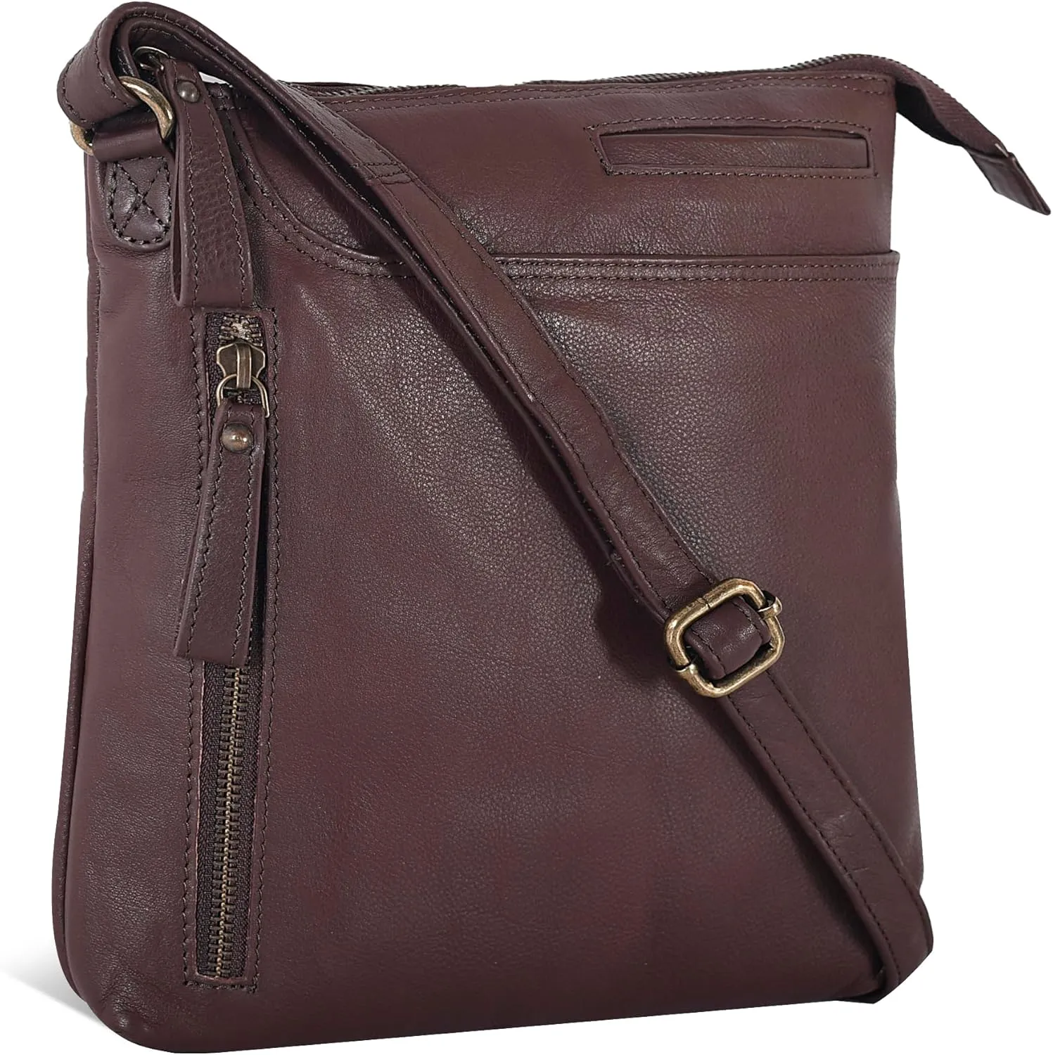 Leather Crossbody Bags for Women - Ladies Sling Handbags - Medium Cross body Purses Handbags - Purses For Women