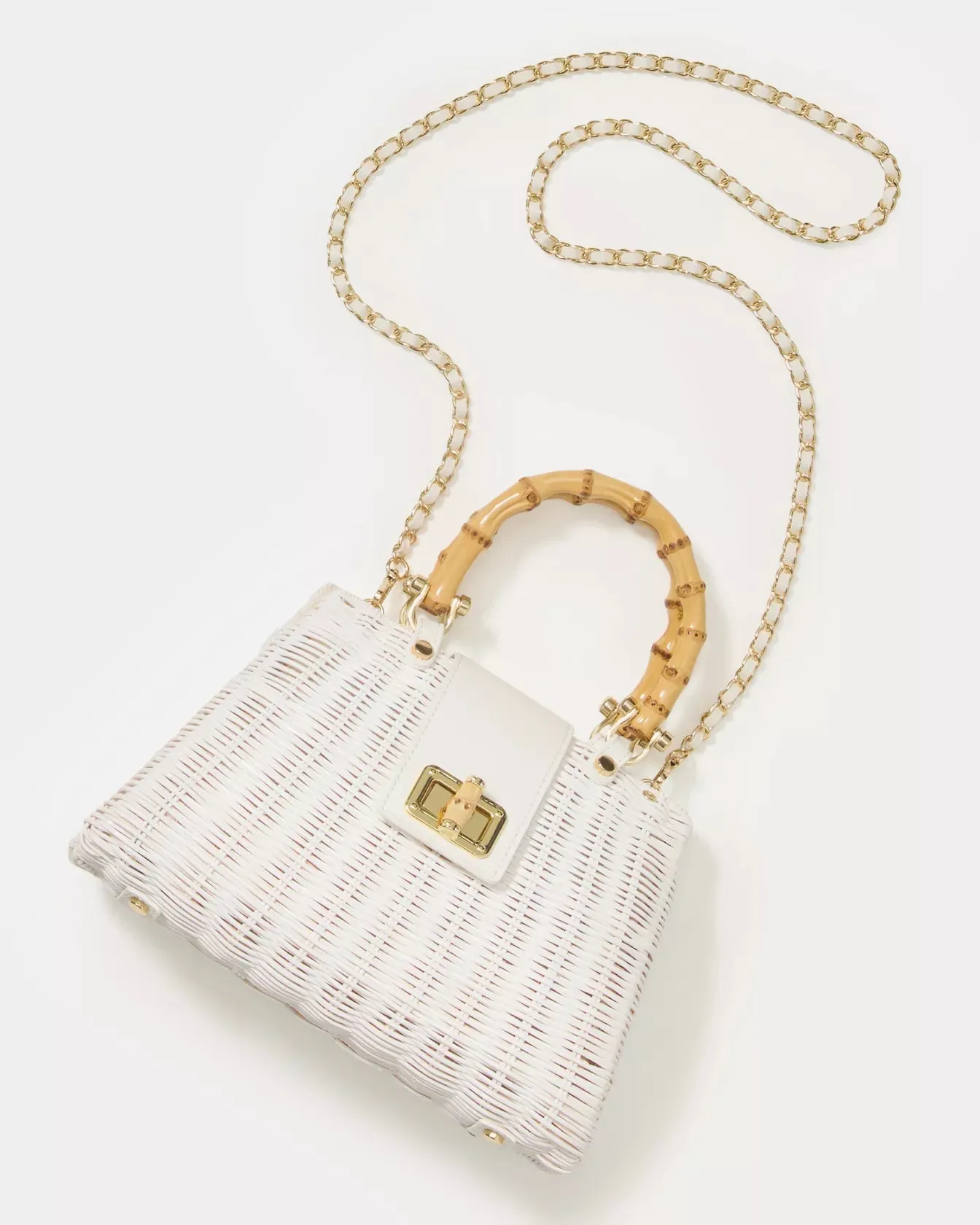 Leena Top Handle Bag in Resort White