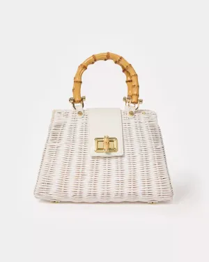 Leena Top Handle Bag in Resort White