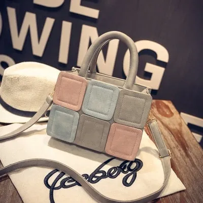 LEFTSIDE 2018 New Stitch Casual PU Leather Women's handbag for Female Small Hand bag CrossBody messenger bag shoulder bags