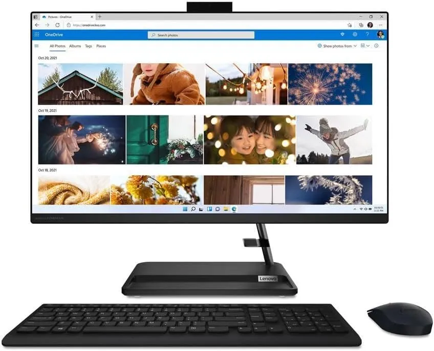 Lenovo IdeaCentre AIO 3 All-in-One Desktop, Intel i3-1215U 6-Core, 23.8"" FHD IPS Touchscreen, Intel UHD Graphics, WiFi, 720P HD Camera, 24GB DDR4 512GB M.2 SSD, Win10 Home, Black