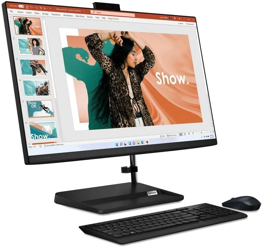 Lenovo IdeaCentre AIO 3 All-in-One Desktop, Intel i3-1215U 6-Core, 23.8"" FHD IPS Touchscreen, Intel UHD Graphics, WiFi, 720P HD Camera, 24GB DDR4 512GB M.2 SSD, Win10 Home, Black
