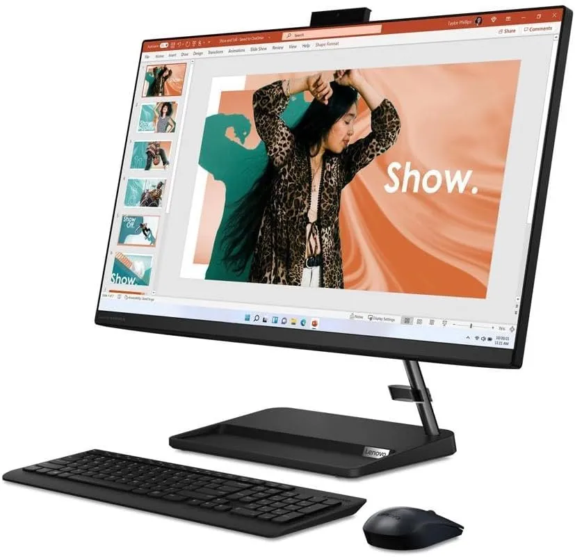 Lenovo IdeaCentre AIO 3 All-in-One Desktop, Intel i3-1215U 6-Core, 23.8"" FHD IPS Touchscreen, Intel UHD Graphics, WiFi, 720P HD Camera, 24GB DDR4 512GB M.2 SSD, Win10 Home, Black