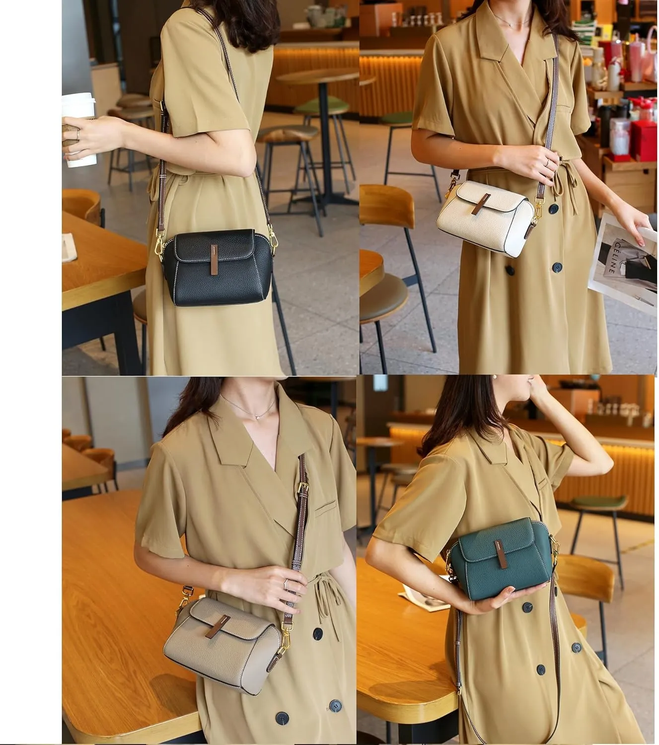 Light Luxury Soft Leather Crossbody Bag, Women Trendy Small Shoulder Bags Adjustable Straps, for Daily Outing