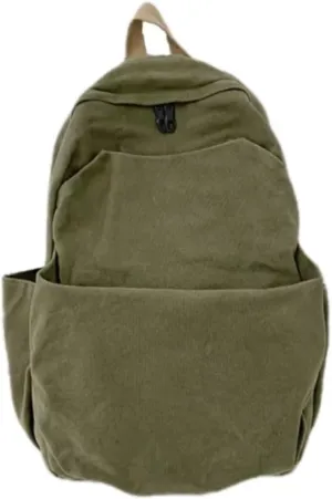 Lightweight Laptop Backpack Gym Bag Canvas Backpack Y2K Aesthetic Shoulder Bag Vintage Travel Rucksack