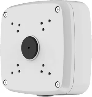 Lorex Square Outdoor Junction Box for 4-Screw Base Security Cameras - 4 Hole Square - Durable, Weatherproof Design - Easy Installation - White [Four Screw Base Cameras ONLY]