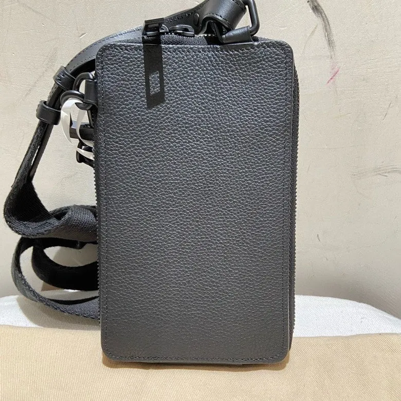 LOUIS VUITTON LV Phone Bag Crossbody Black Leather