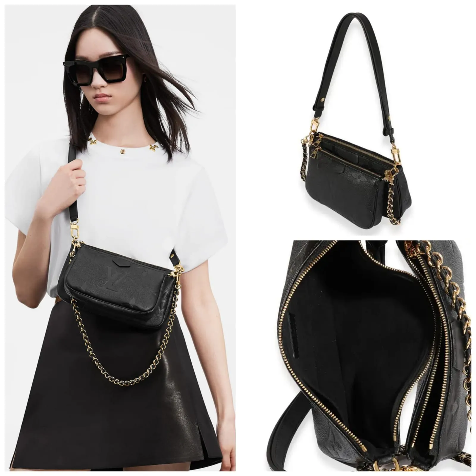 LOUIS VUITTON Multi Pouchette Monogram Empreinte Bag