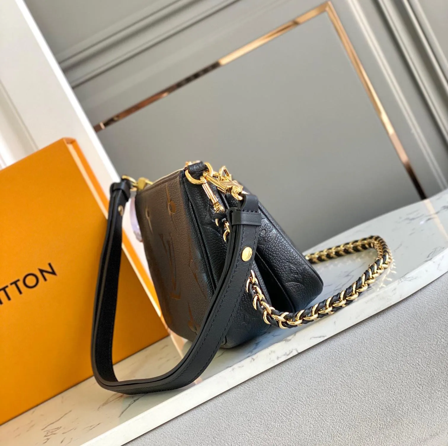 LOUIS VUITTON Multi Pouchette Monogram Empreinte Bag