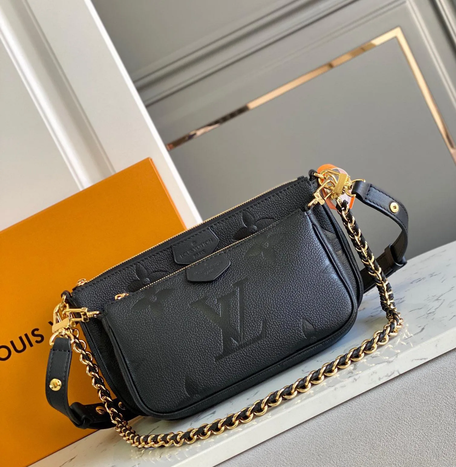 LOUIS VUITTON Multi Pouchette Monogram Empreinte Bag