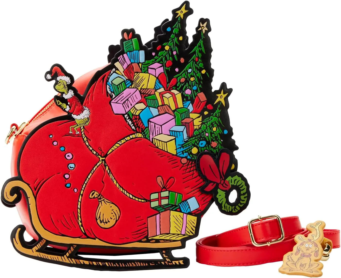 Loungefly DR Seuss Grinch Sleigh Cross Body Bag