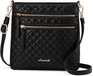 LOVEVOOK Crossbody Purses for Women, Multi Pocket Casual Crossbody Bag, Medium Shoulder Bag Vegan Leather Handbags