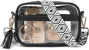 LOXOMU Clear Bag Stadium Approved, Small Clear Crossbody Bag Purse for Women, Clear Bag for Stadium Events, Concerts