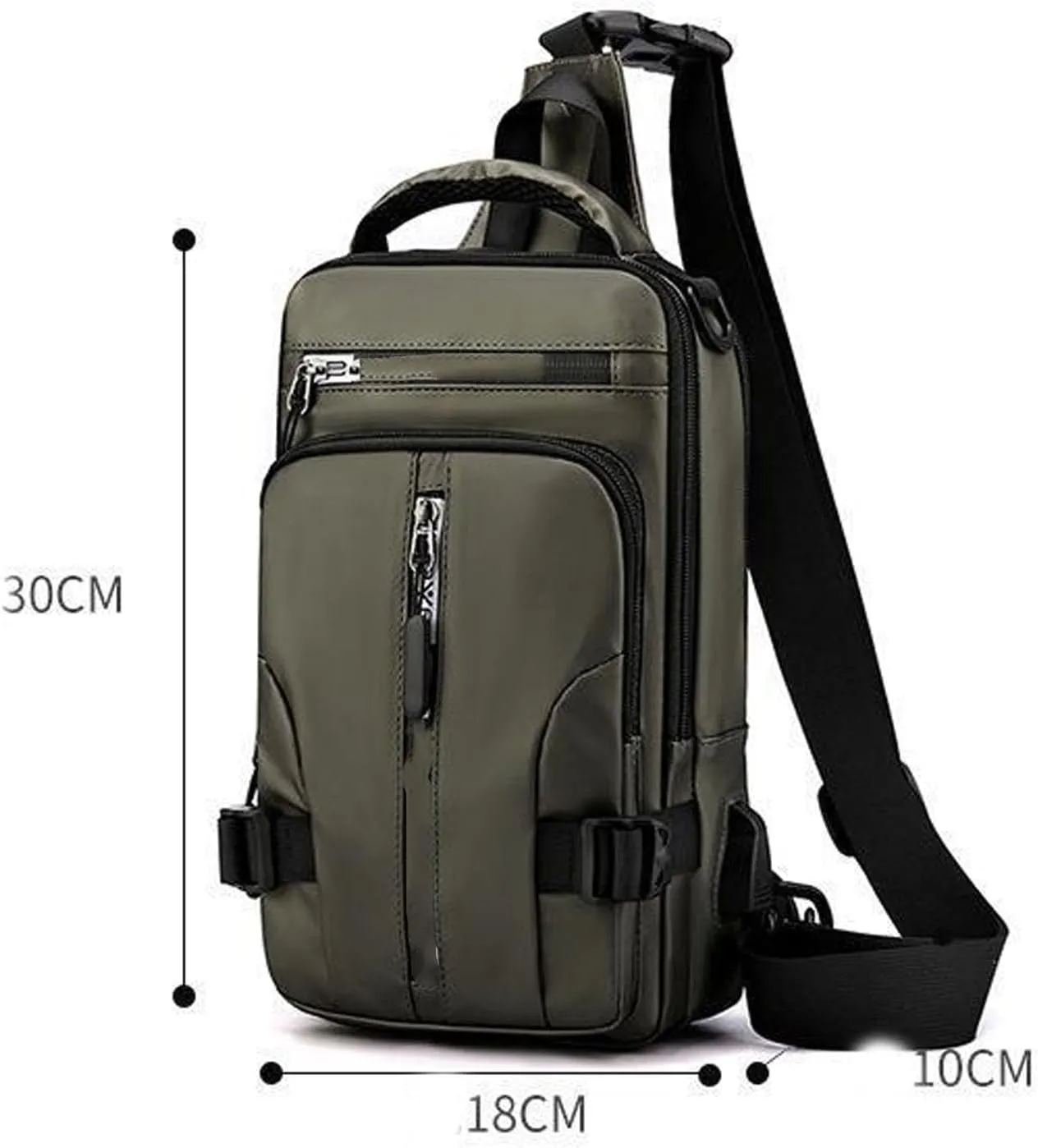 Luckyabow Waterproof Crossbody Bag, 2025 New Luckyabow Waterproof Sling Bag Backpack For Women Men, For Hiking And Walking (Green)