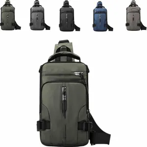 Luckyabow Waterproof Crossbody Bag, 2025 New Luckyabow Waterproof Sling Bag Backpack For Women Men, For Hiking And Walking (Green)