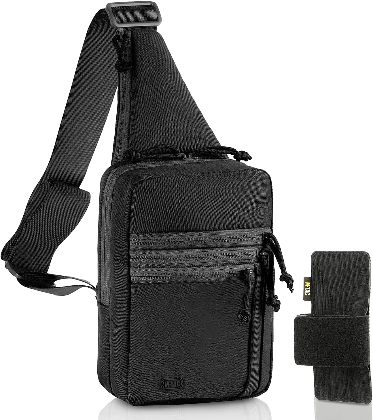 M-Tac Left-handed Tactical Sling Bag for Concealed Handgun Carry - Durable Shoulder Chest Pack with Holster for Men - Ideal for Everyday Carry & Outdoor Use