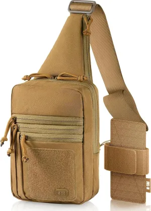 M-Tac Tactical Sling Bag for Men - Crossbody Concealed Carry Bag Chest Pack - Black Mens Crossbody Holster Bag
