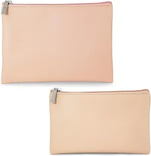 Makeup Pouch Set, Waterproof Cosmetic Bag for Purse, Multipurpose Pouch with Zipper Lightweight Toiletry Bag for Travel, Blush