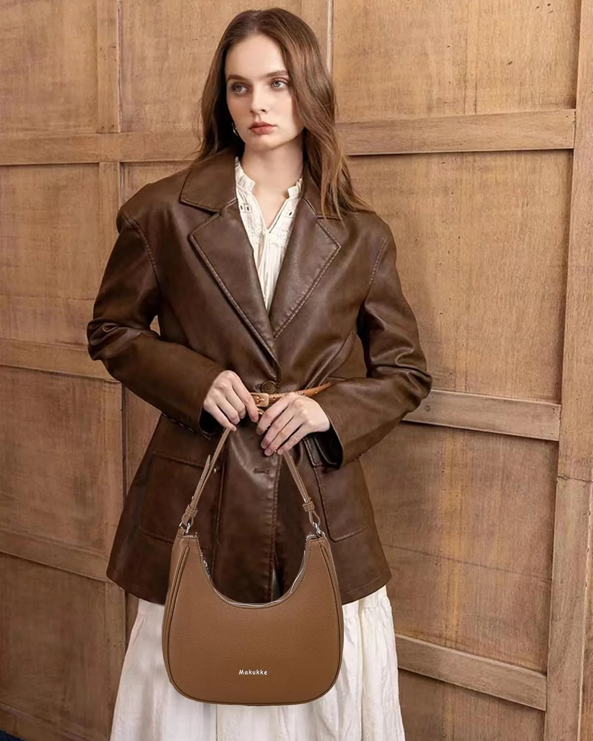 Makukke Small Shoulder Bag, Crossbody Bag - PU Leather, Y2K Vintage Party Handbag