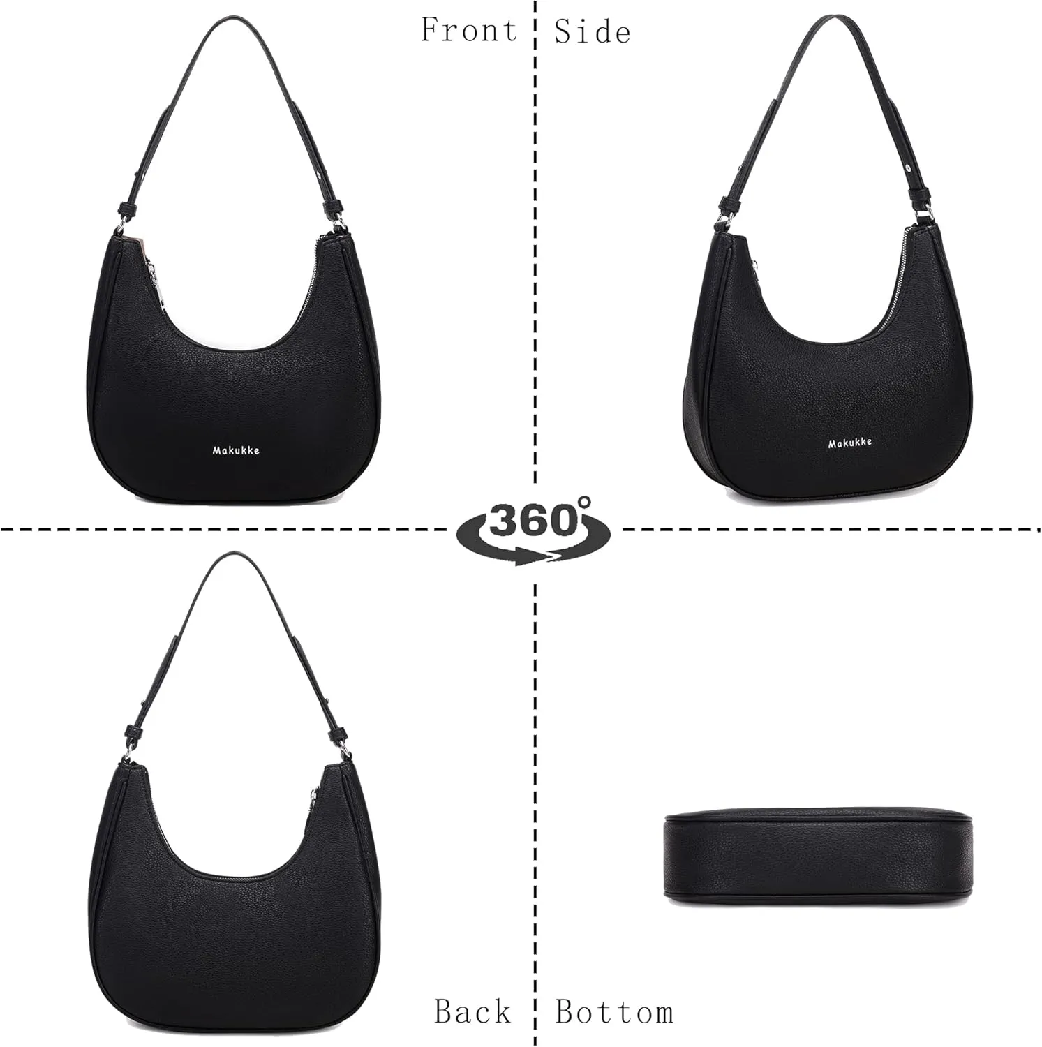 Makukke Small Shoulder Bag, Crossbody Bag - PU Leather, Y2K Vintage Party Handbag