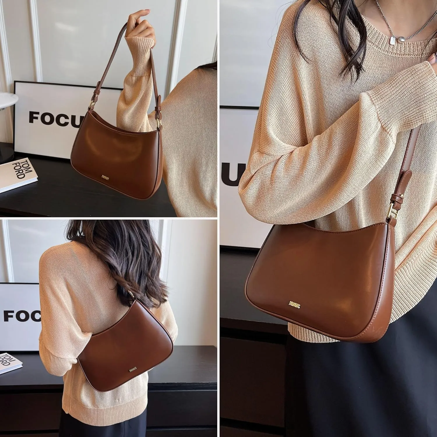 Makukke Small Shoulder Bag, Crossbody Bag - PU Leather, Y2K Vintage Party Handbag