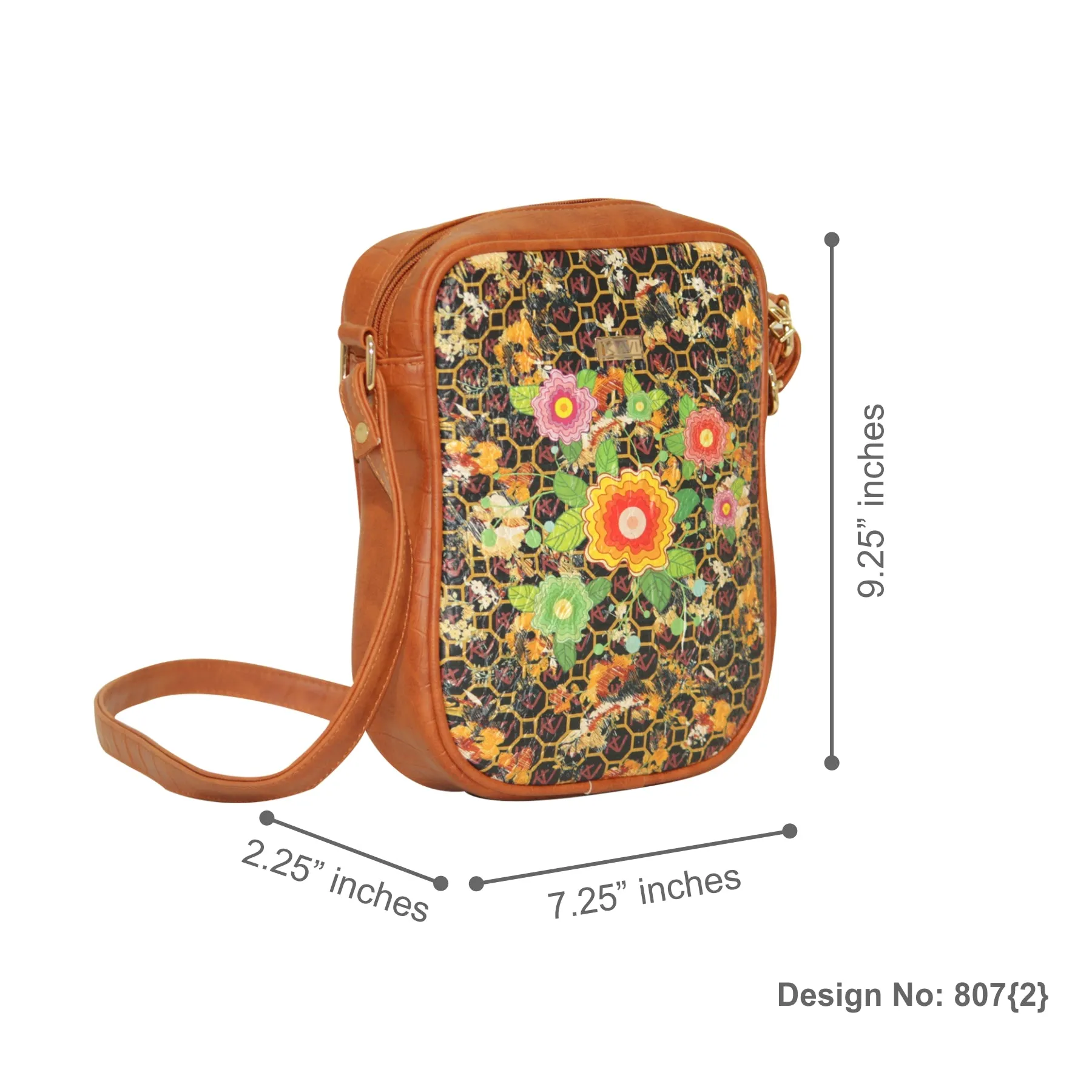 Marvella Floral Satchel Crossbody Bag 807-2