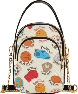 MCHIVER Golf Crossbody Bag for Women Cell Phone Purse Wallet with Removable Chain Shoulder Handbag