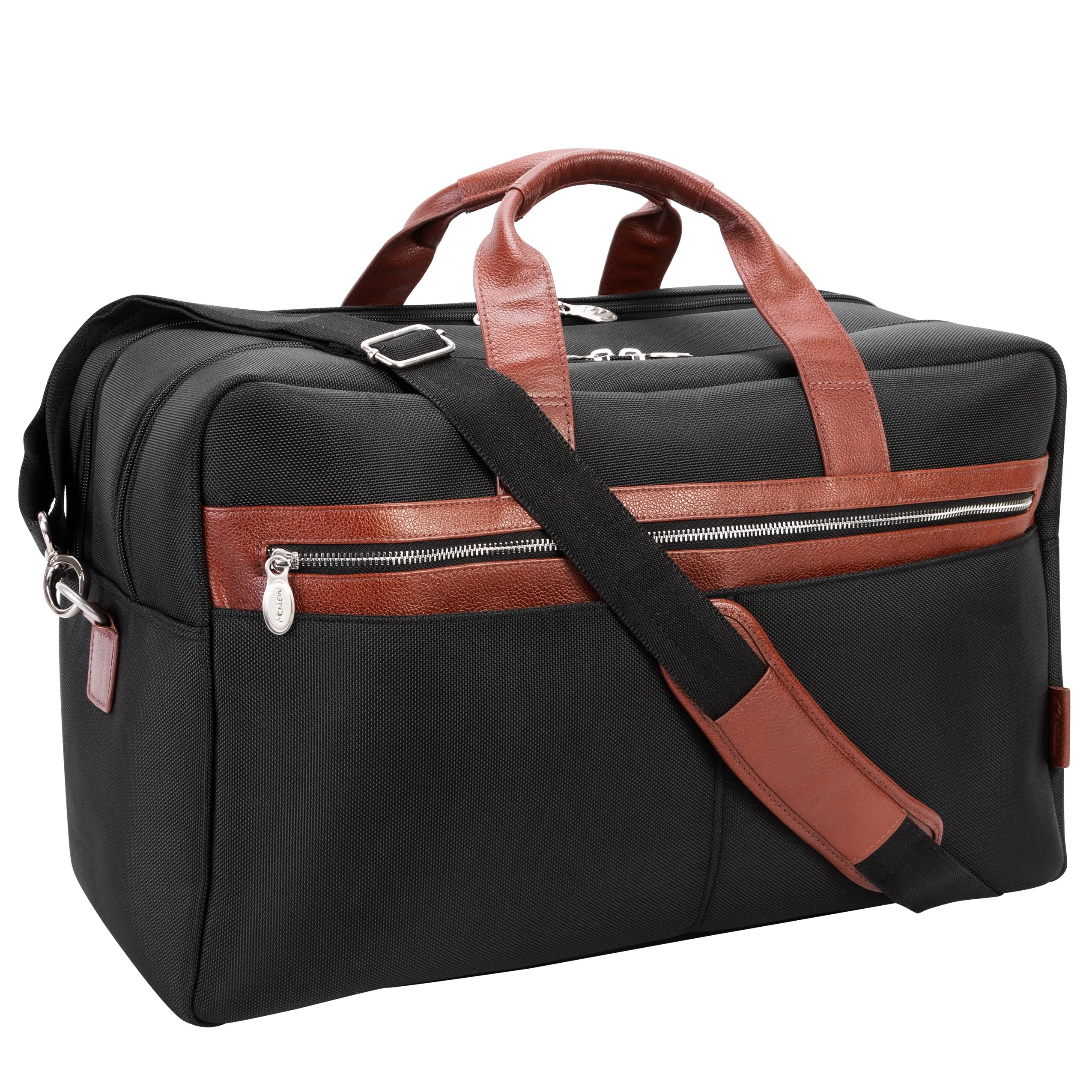 McKlein USA Wellington 21" Nylon Two-Tone Dual-Compartment Laptop & Tablet Carry-All Duffel