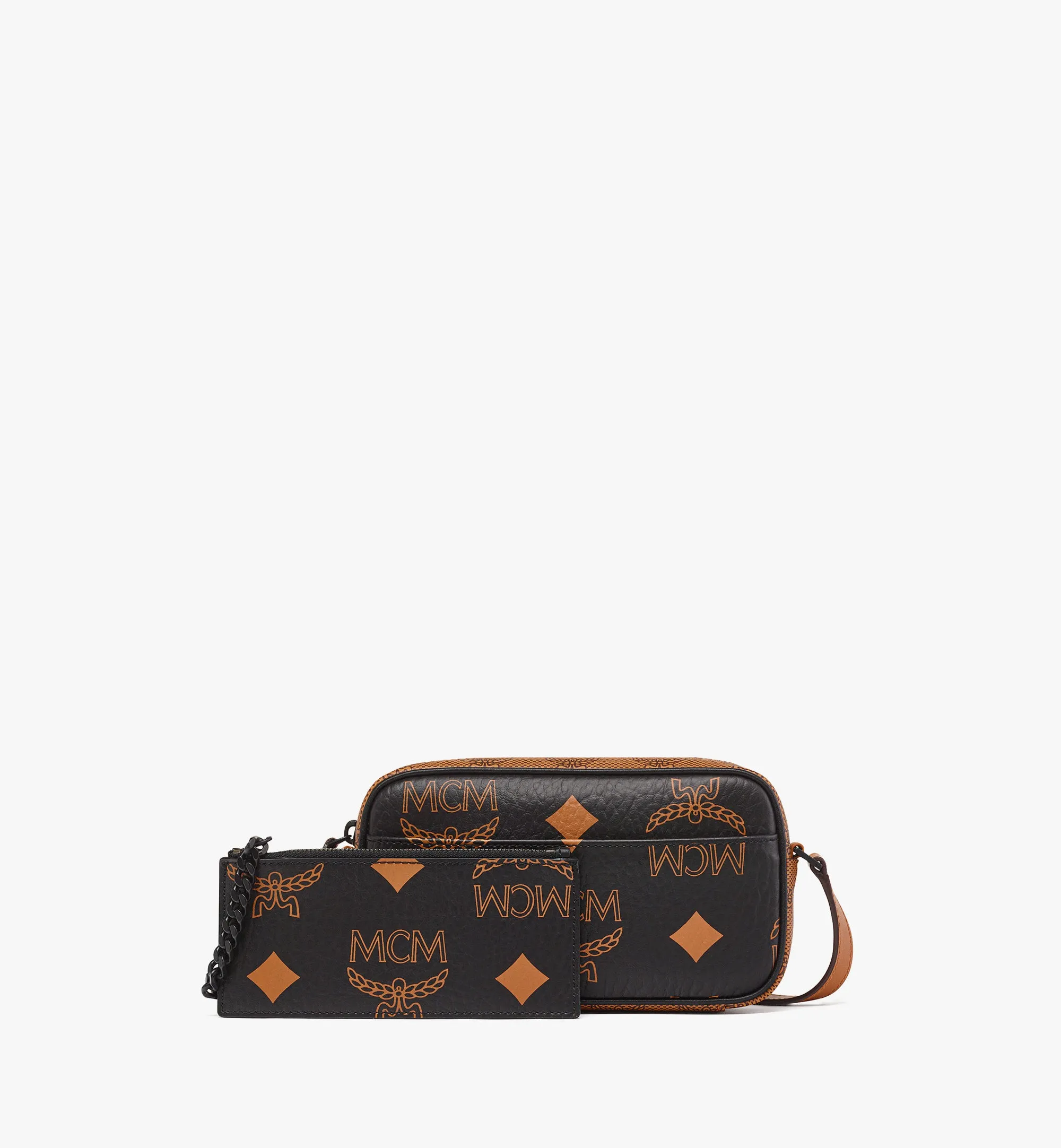 MCM Aren Ladies Crossbody w/ Pouch in Monogram Mix