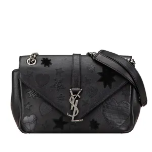 Medium Monogram Heart Patchwork Chain Wallet