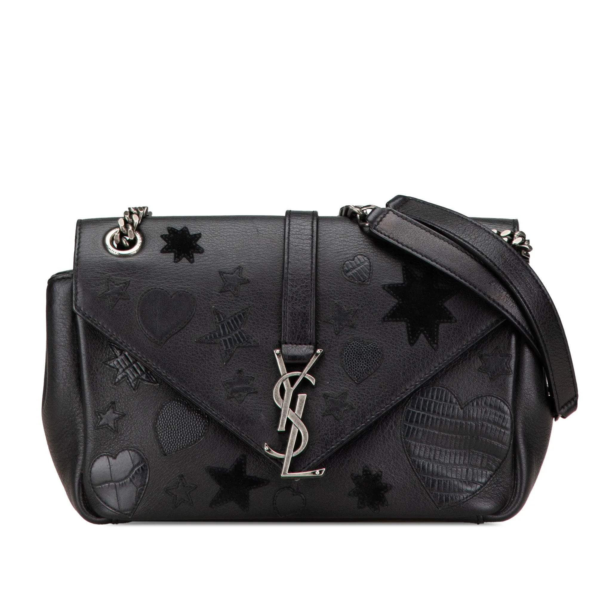 Medium Monogram Heart Patchwork Chain Wallet