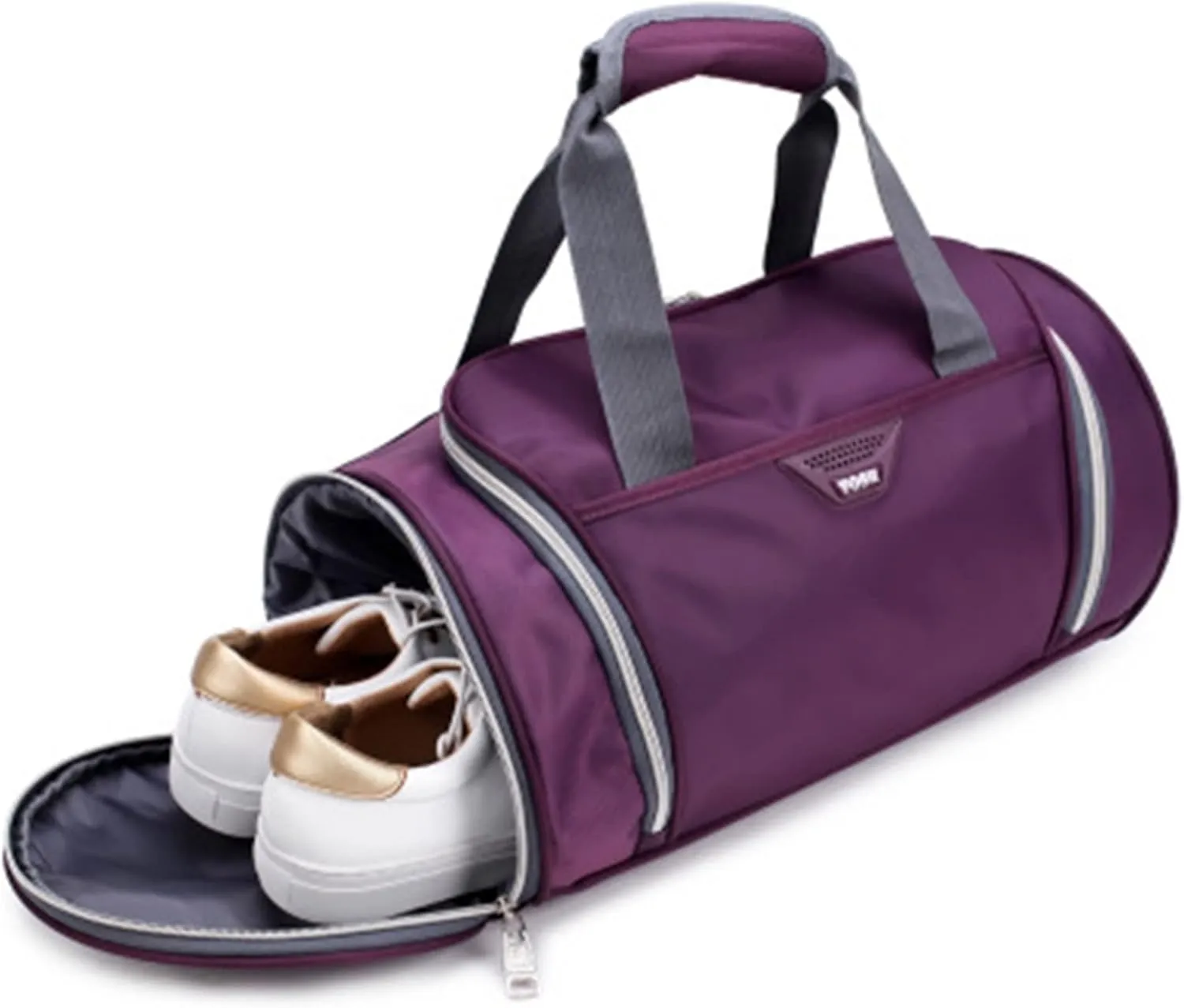 Men's and women's professional waterproof large sports with pockets outdoor fitness training bag travel yoga handbag (Red)