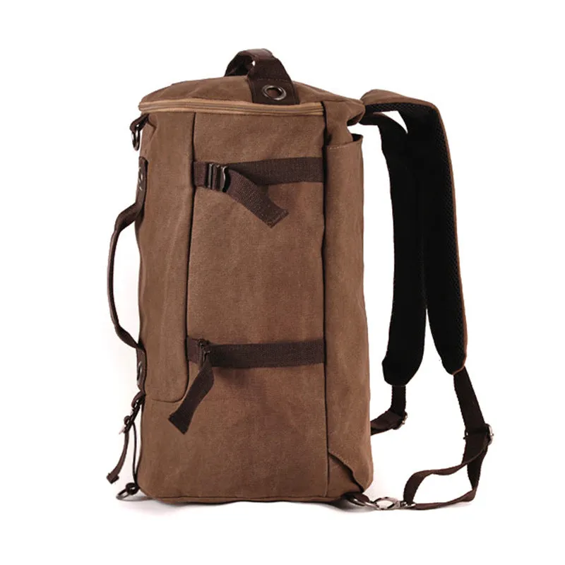 Men's Korean Style Canvas Fashionable Green Computer Backpacks