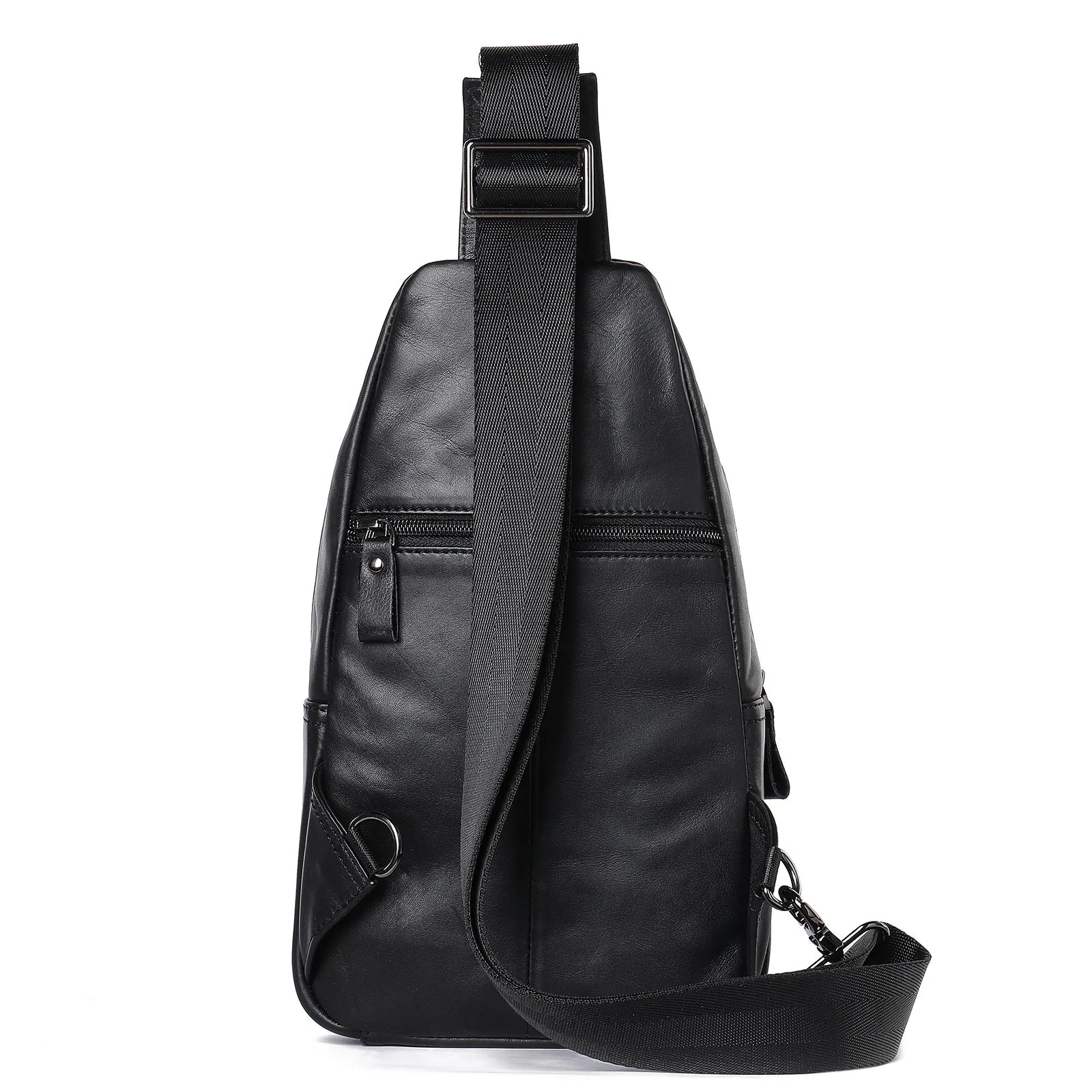 Men's Leather Cross Body First Layer Cowhide Men's Chest Bags