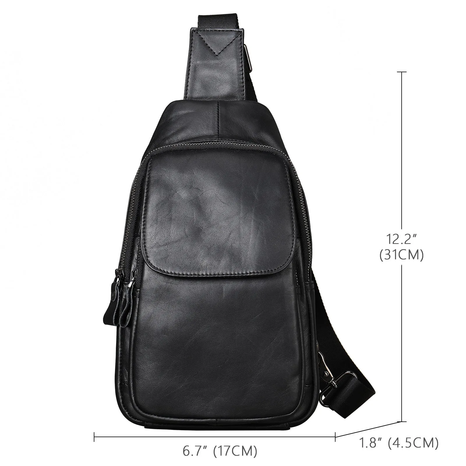 Men's Leather Cross Body First Layer Cowhide Men's Chest Bags
