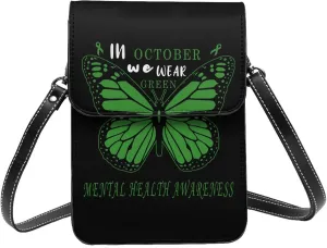 Mental Health Awareness Tree Small Crossbody Purse Cell Phone Bag for Women