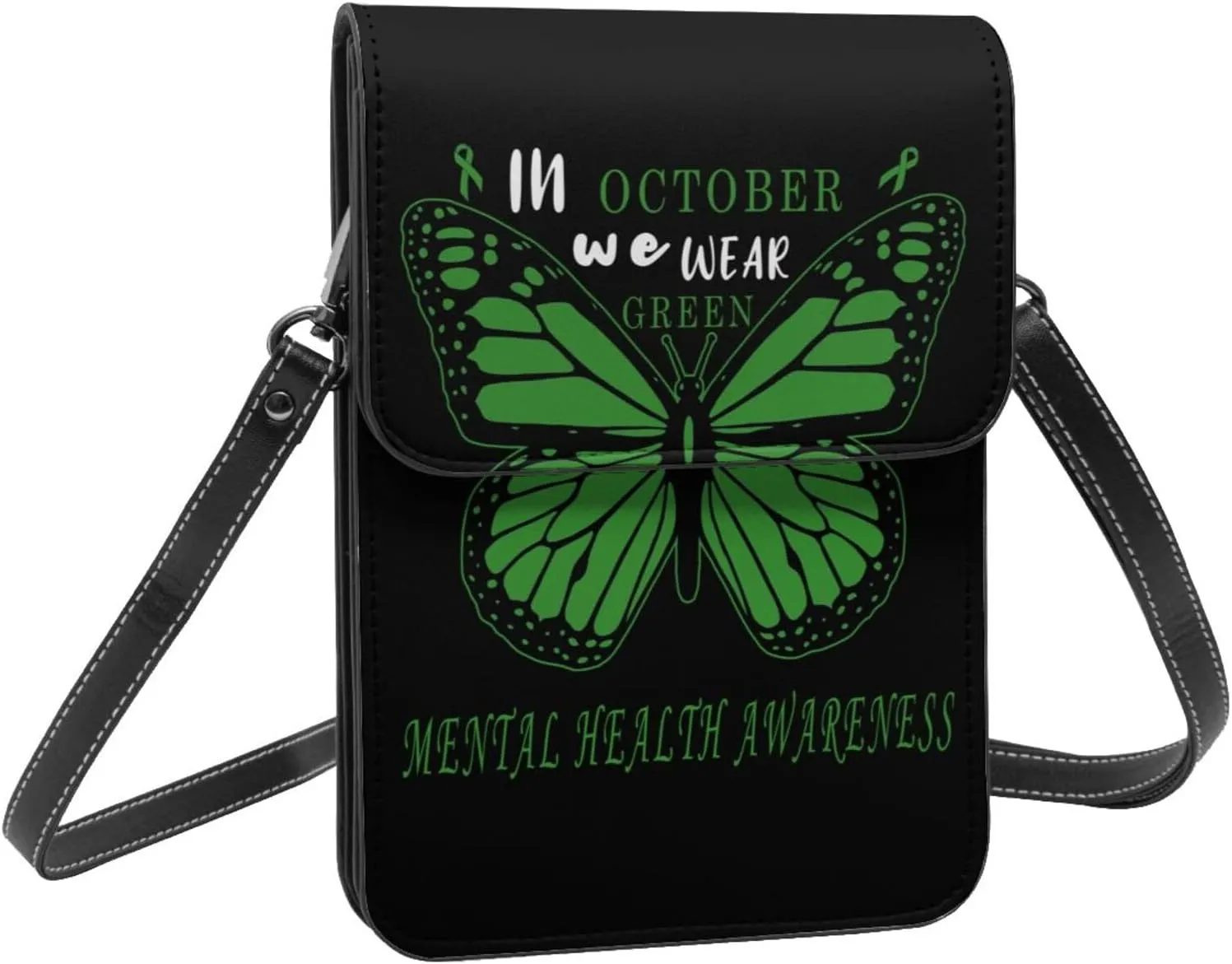 Mental Health Awareness Tree Small Crossbody Purse Cell Phone Bag for Women