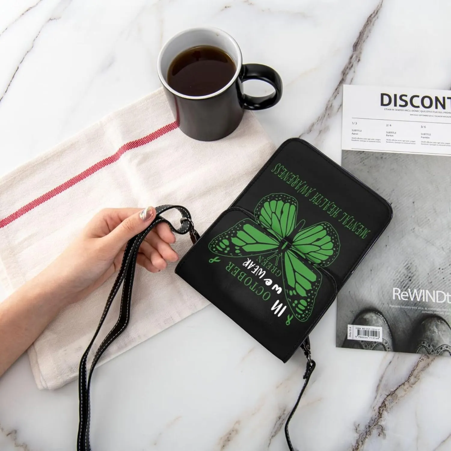Mental Health Awareness Tree Small Crossbody Purse Cell Phone Bag for Women