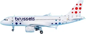 Metal Aircraft Model Diecast 1:200 for Brussels A319 Aircraft Souvenir Hobby Model Airplanes for Home Decoration Aviation Enthusiasts