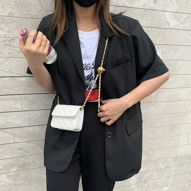 Mini Belt Bag Waist Bag for Women Fashionable Small Waist Bag Belt Bags for Women Trendy Y2k Accessories (White,Small)
