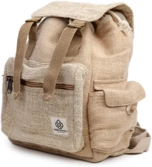 Mini Hemp Backpack Cute Functional - Eco Friendly Unisex Rustic Bag Durable by Freakmandu