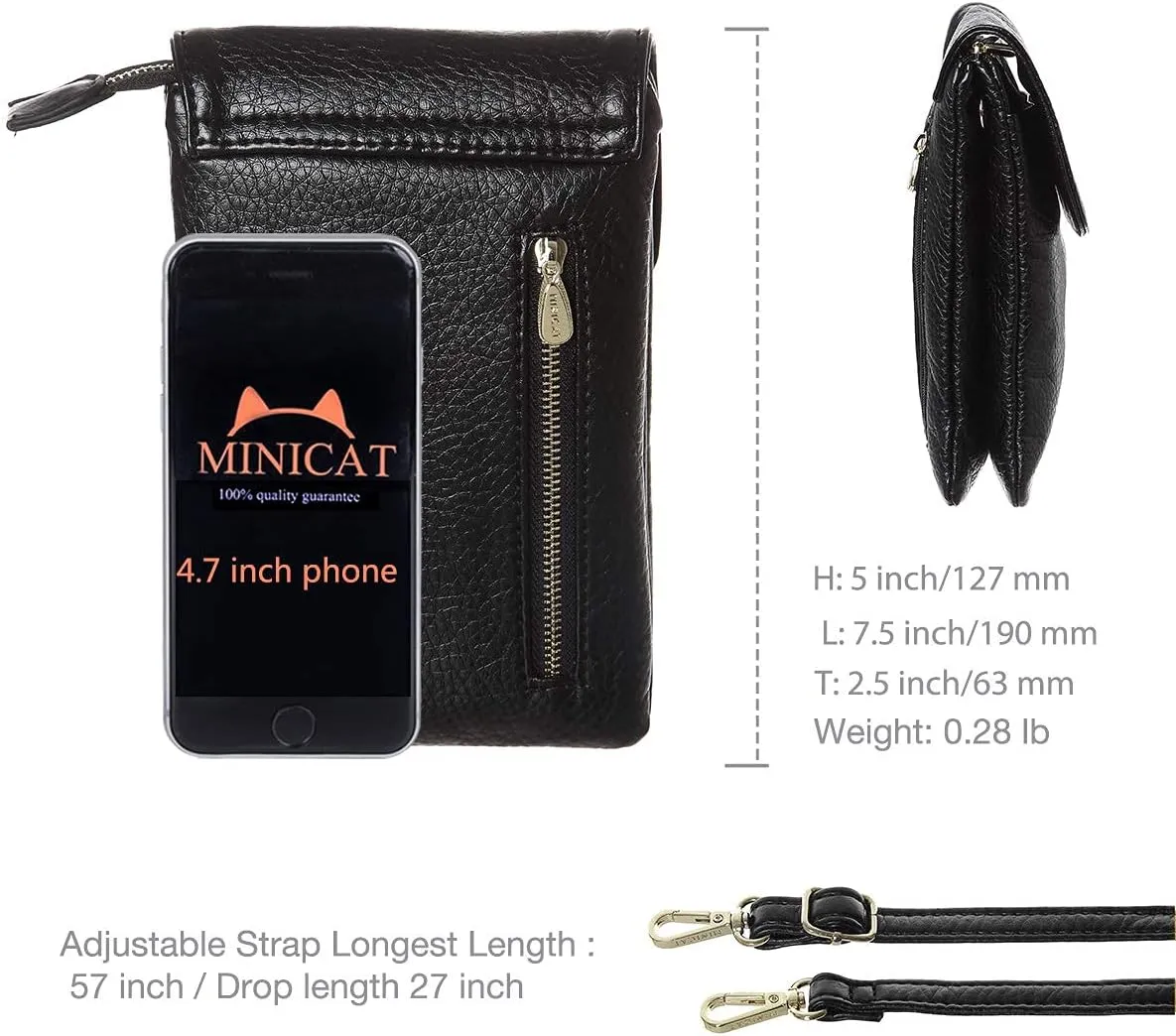 MINICAT Roomy Pockets Small Crossbody Bags Cell Phone Wallet Purses for Women