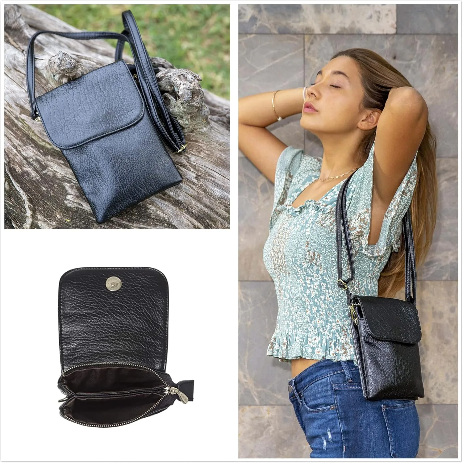 MINICAT Roomy Pockets Small Crossbody Bags Cell Phone Wallet Purses for Women