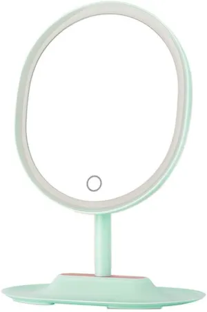 Mirrors Makeup Smart Desktop LED Fill Light can be Flipped HD Desktop Cosmetic R04 Tabletop (Color : Pink) (Color : Pink)