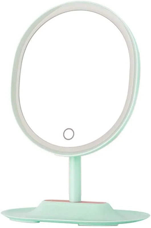 Mirrors Makeup Smart Desktop LED Fill Light can be Flipped HD Desktop Cosmetic R04 Tabletop (Color : Pink) (Color : Pink)