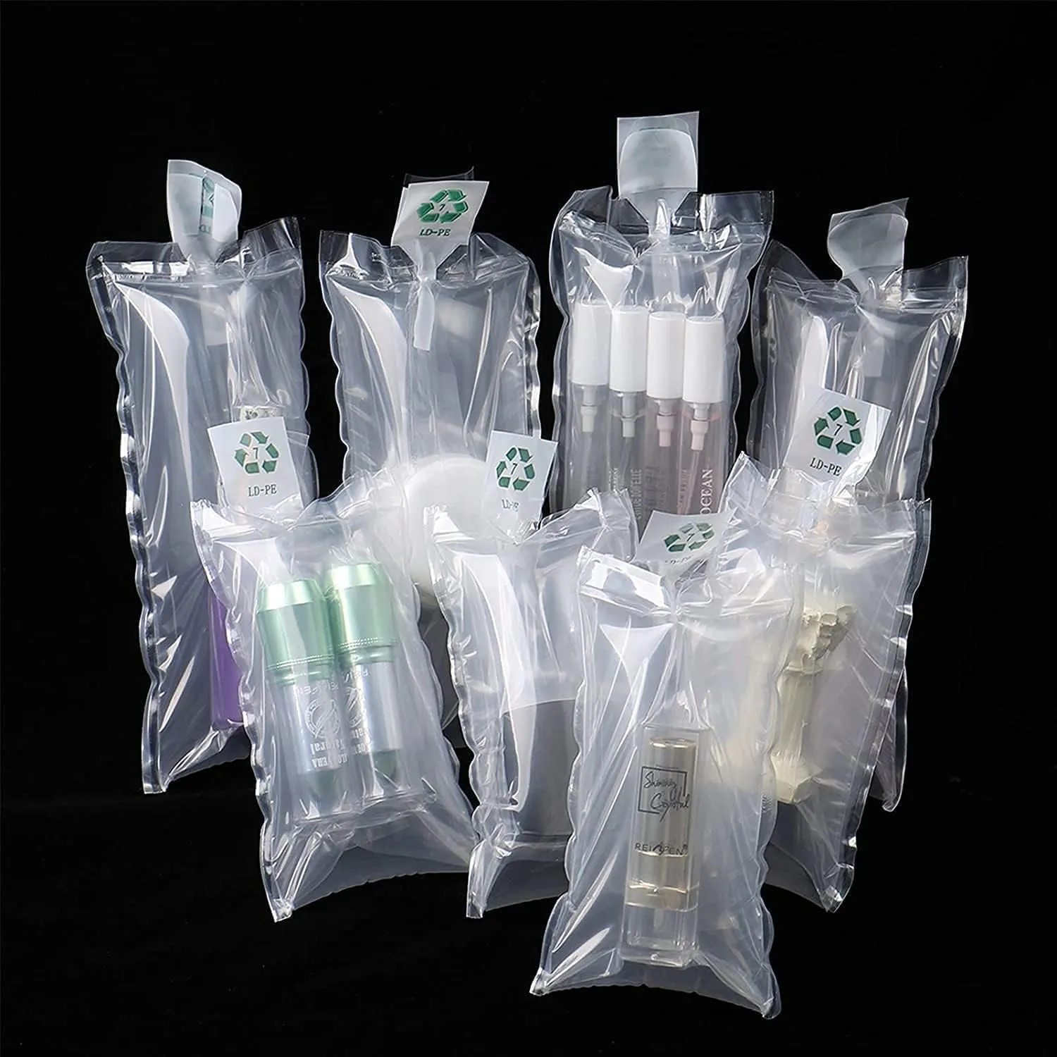 Miupoo Packaging Air Bags,Clear Plastic Inflatable Air Packaging Protector Bag with Free Pump Cushion,Air Cushion Blocking Packaging Bag,12x16 Inches,50 Pieces