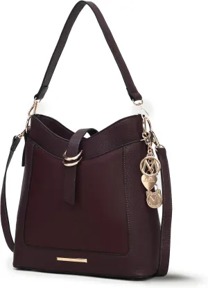 MKF Collection Crossbody Bag for Women, Vegan Leather Pocketbook Designer Handbag, Messenger Purse, Shoulder Bag By Mia K