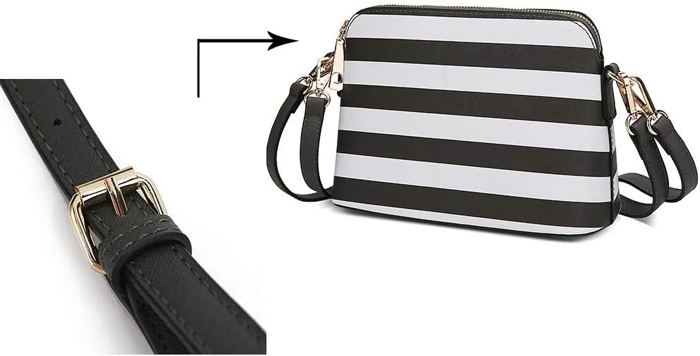 MKF Crossbody Bag for Women – PU Leather Pocketbook Handbag – Designer Side Messenger Purse, Shoulder Crossover