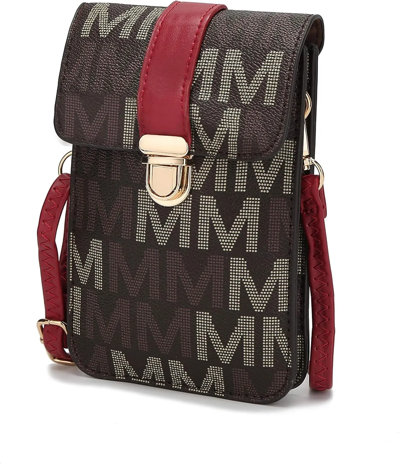 MKF Small Crossbody Cell Phone Purse Wallet for Women – PU Leather Cellphone Bag – Case with Shoulder Strap